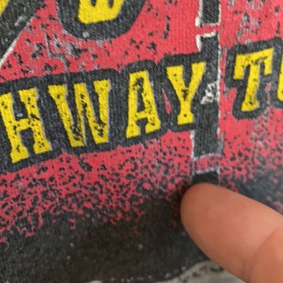 AC/DC Acid Bleach Wash Distressed Graphic Shirt Distressed Casual Band Music - Picture 7 of 10